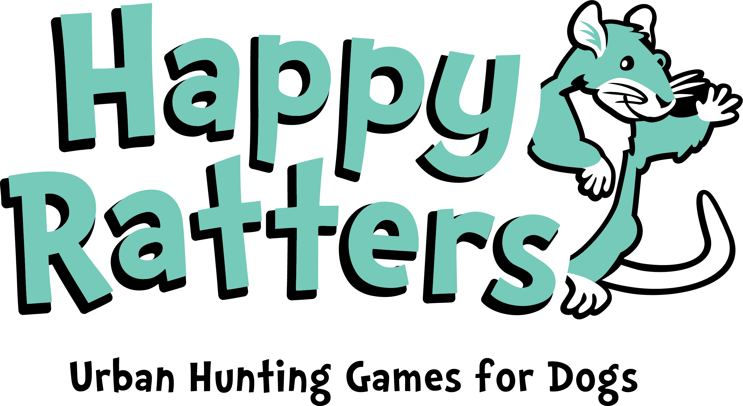 Happy Ratters premium header wordmark logo